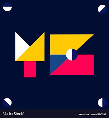 modern geometric font set yz