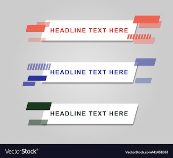 modern geometric lower third template design