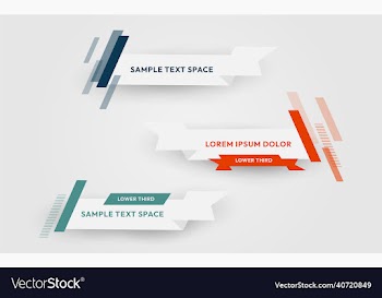 modern geometric lowerthird banner template