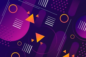 Modern geometric shapes wallpaper Free Vector