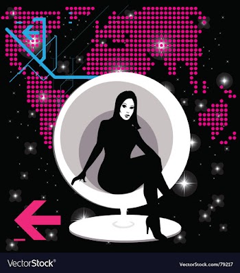 Modern girl vector image