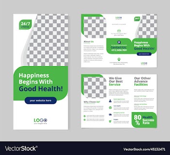 modern green trifold brochure template