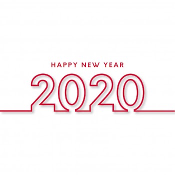 Modern happy new year Free Vector