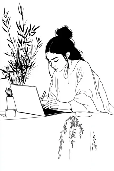 Modern High Priestess: A Minimalist Tarot Card Illustration Modern High Priestess: A Minimalist Tarot Card Illustration
