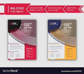 modern home flyer template design