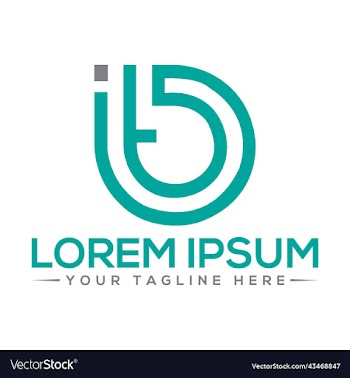 modern ib letter logo design