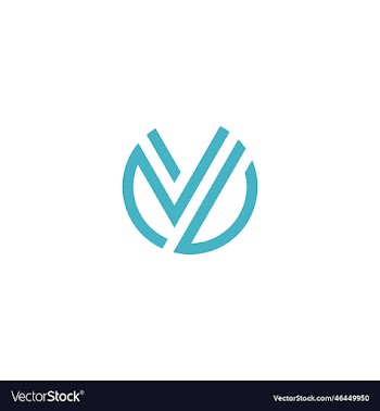 modern icon design v letter shape element