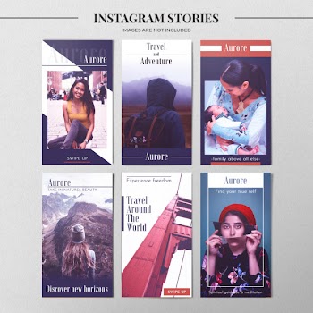 Modern instagram story template Free Psd