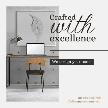 Modern interior Instagram post template, | Free PSD Template - rawpixel