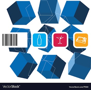 Modern label vector image