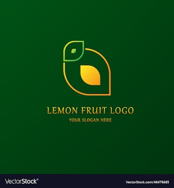 modern lemon fruit logo design