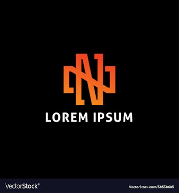 modern letter n logo design