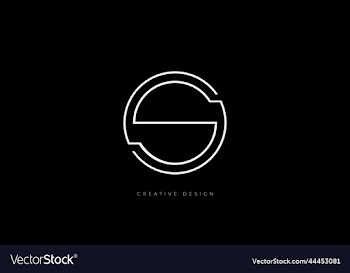 modern letter s circle shape minimal logo
