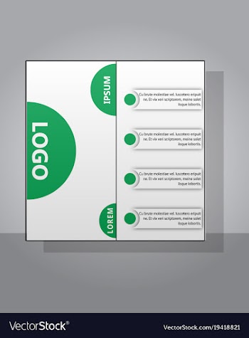 Modern light business card template for company vector image