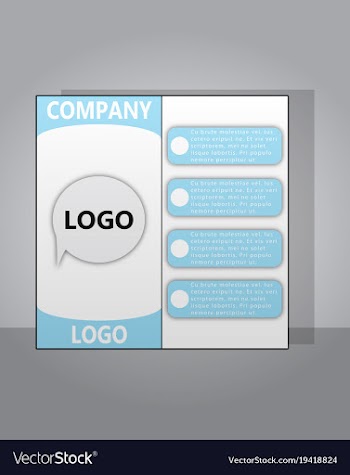 Modern light business card template for company vector image