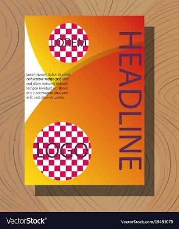 Modern light business card template for company vector image