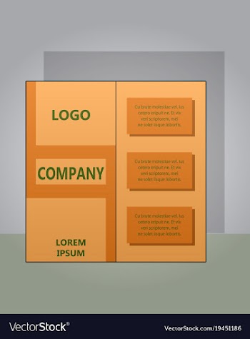Modern light business card template for company vector image