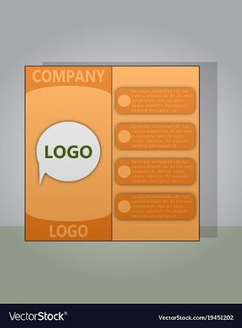 Modern light business card template for company vector image