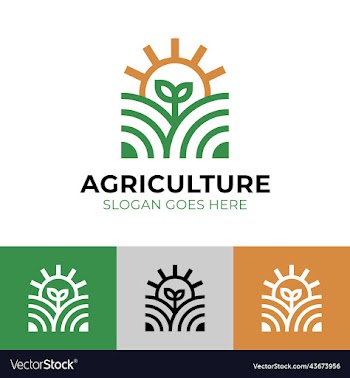 modern linear agriculture with nature plant and