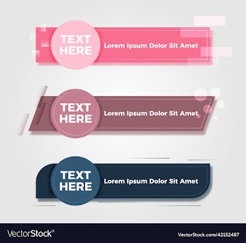 modern lower third template design banner set