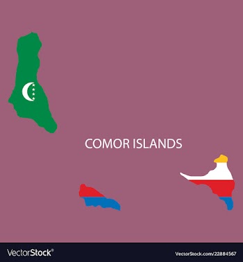 Modern map - comoros km vector image