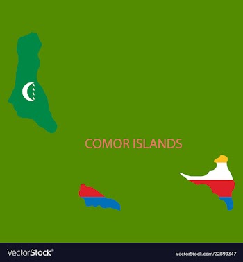 Modern map - comoros km vector image