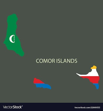 Modern map - comoros km vector image