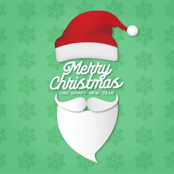 Modern merry christmas background Free Vector