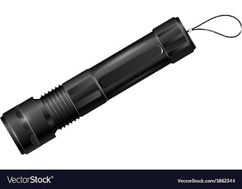 Modern metal flashlight eps10 vector image