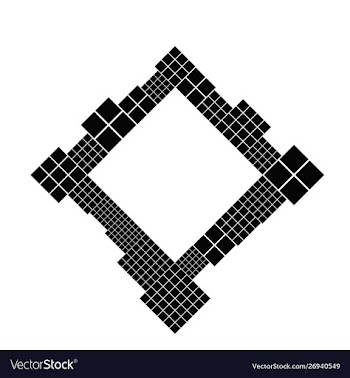 Modern minimal abstract diagonal square border vector image