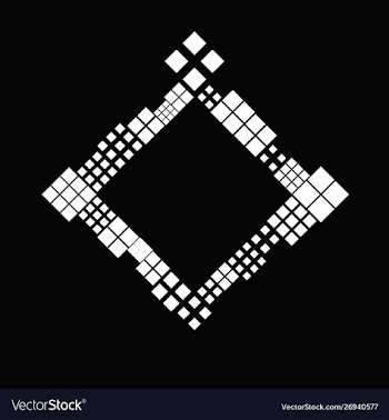 Modern minimal diagonal square badge background vector image