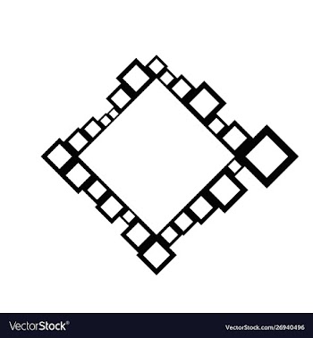 Modern minimal diagonal square blank badge frame vector image