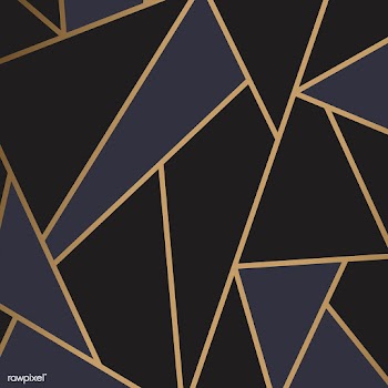 Modern mosaic wallpaper in black and gold | Free stock vector - 488949