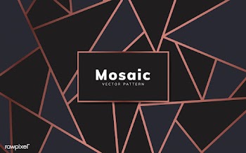 Modern mosaic wallpaper in rose gold and blac.. | Free stock vector - 488936