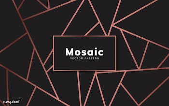 Modern mosaic wallpaper in rose gold and blac.. | Free stock vector - 488940
