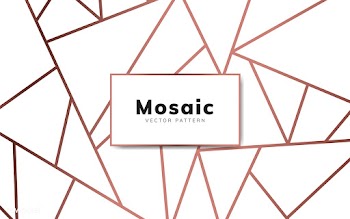 Modern mosaic wallpaper in rose gold and whit.. | Free stock vector - 488928