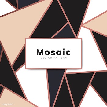 Modern mosaic wallpaper in rose gold, cream, .. | Free stock vector - 488951