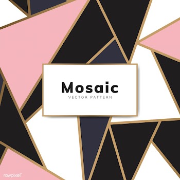 Modern mosaic wallpaper in rose gold, gold, a.. | Free stock vector - 488932