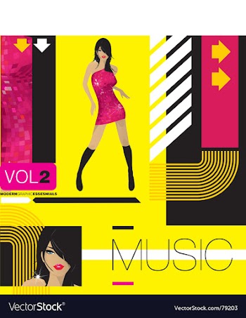 Modern music vector image