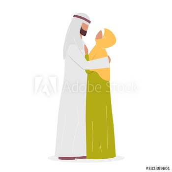 Modern muslim couple in love