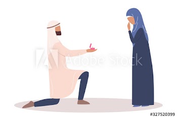 Modern muslim couple on a date