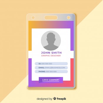 Modern name tag template