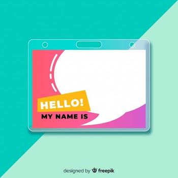 Modern name tag template