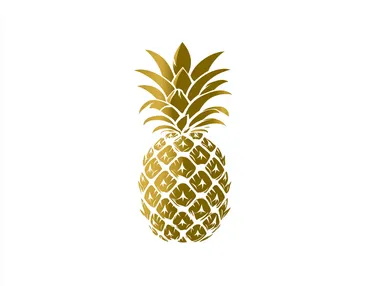 Modern Pineapple Logo - Flat Design