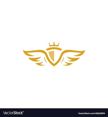 modern professional metal wings shield template