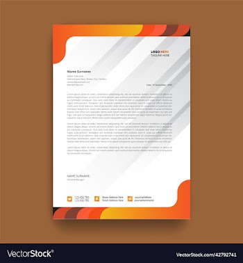 modern professional red letterhead template design