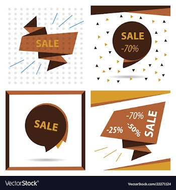 Modern promotion square web banner for social vector image