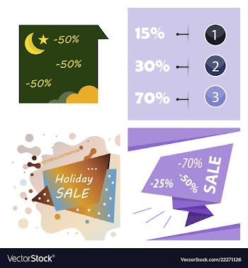 Modern promotion square web banner for social vector image