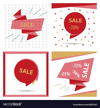 Modern promotion square web banner for social vector image