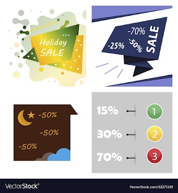 Modern promotion square web banner for social vector image